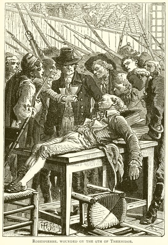 Robespierre Wounded on the 9th of Thermidor by English School