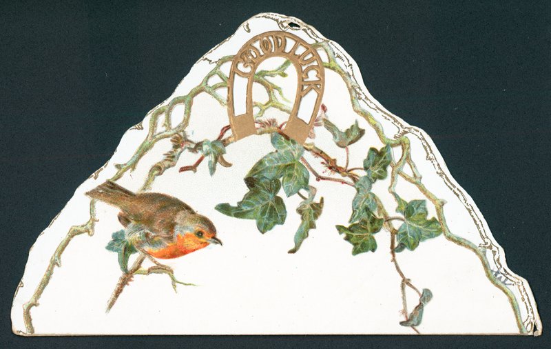 Robin and Good Luck Horseshoe by English School