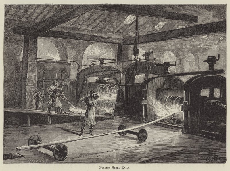 Rolling Steel Rails by English School