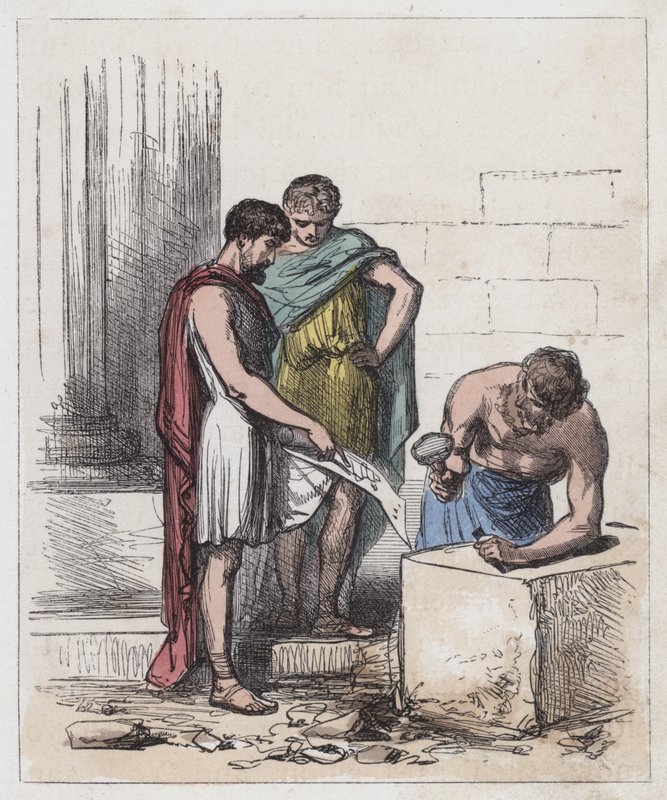 Romans Teaching the Britons to Build by English School
