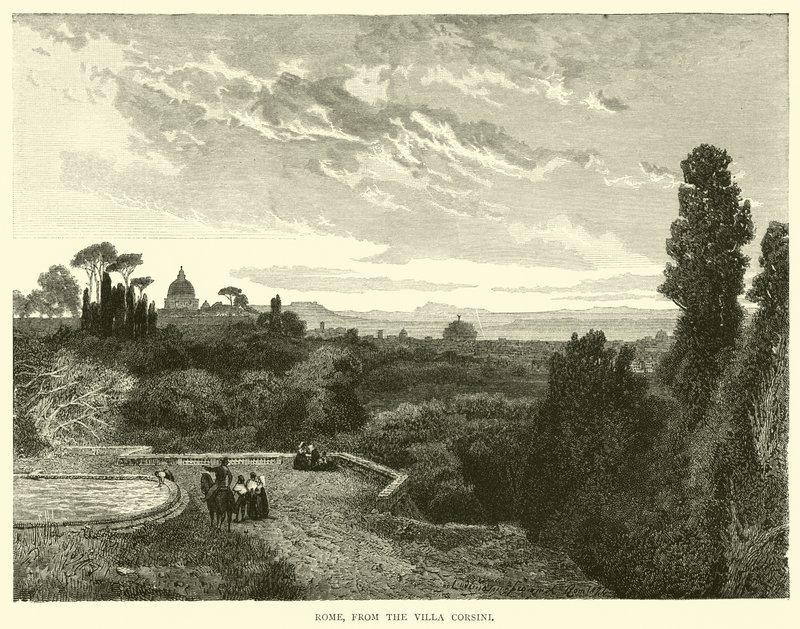 Rome, from the Villa Corsini by English School