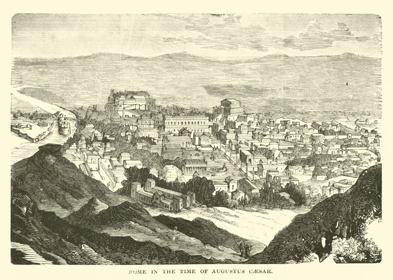 Rome in the Time of Augustus Caesar by English School