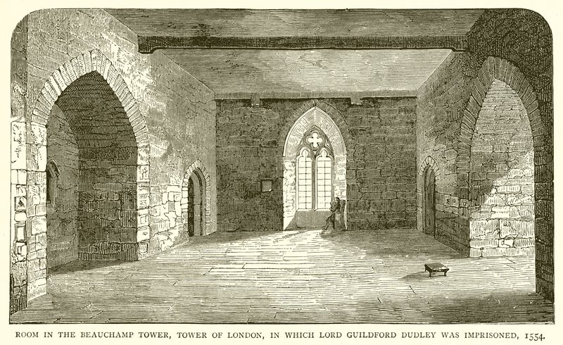Room in the Beauchamp Tower, Tower of London, in which Lord Guildford Dudley was Imprisoned, 1554 by English School