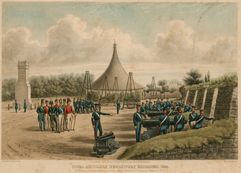 Royal Artillery Repository Exercises, 1844 by English School