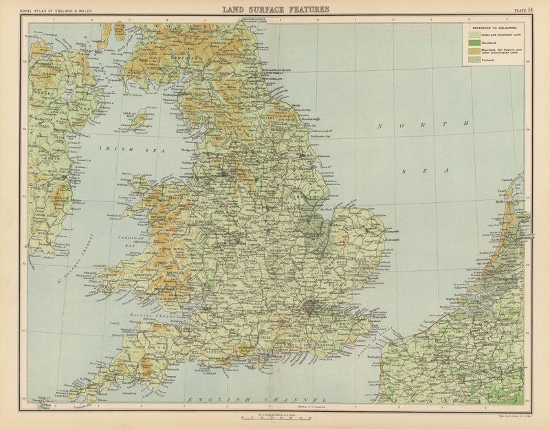 Royal Atlas, c 1900: Land Surface Features by English School