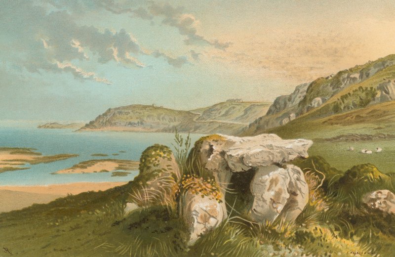 Rozel Bay and Druidical Remains--Jersey by English School