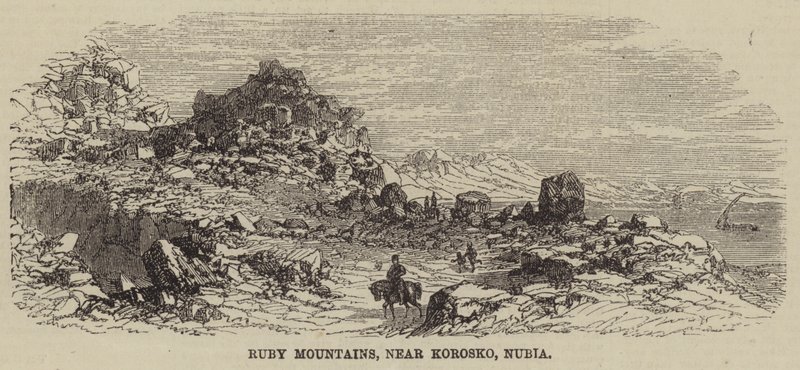 Ruby Mountains, near Korosko, Nubia by English School