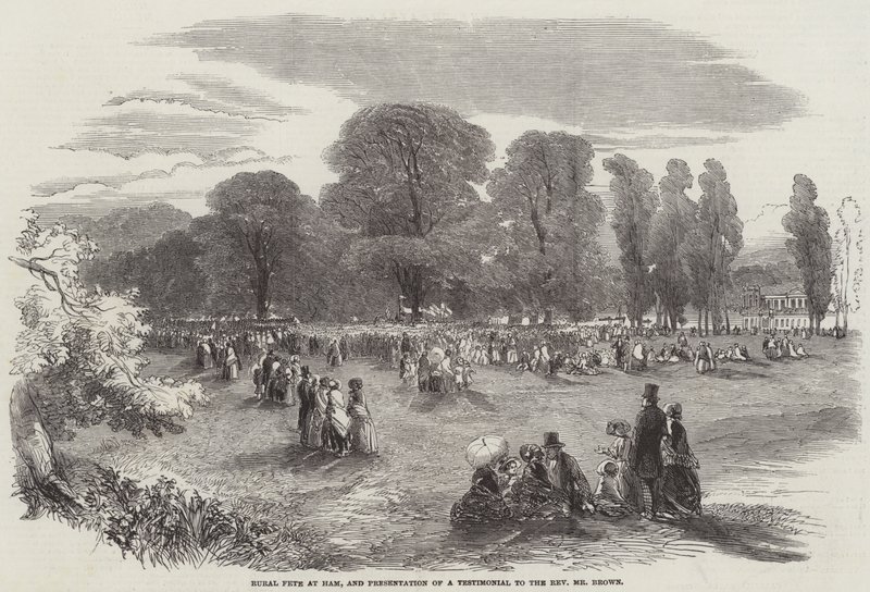 Rural Fete at Ham, and Presentation of a Testimonial to the Reverend Mr Brown by English School