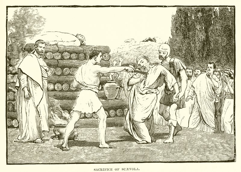 Sacrifice of Scaevola by English School