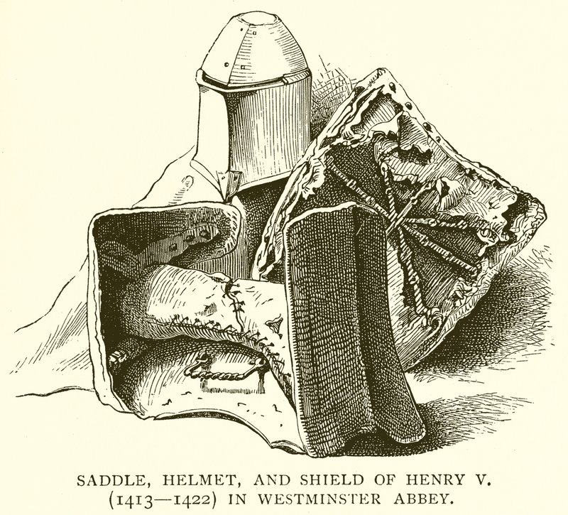 Saddle, Helmet, and Shield of Henry V in Westminster Abbey by English School
