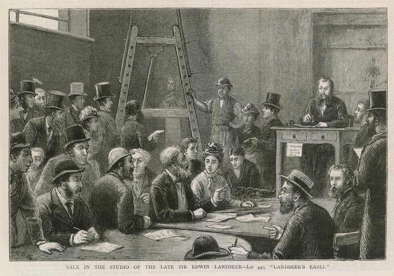 Sale in the Studio of the Late Sir Edwin Landseer by English School
