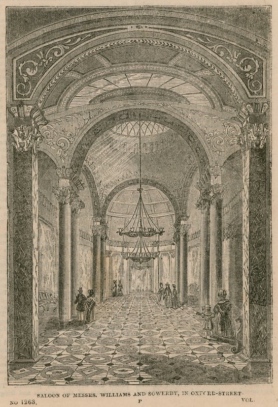 Saloon of Messrs Williams and Sowerby, Oxford Street, London by English School