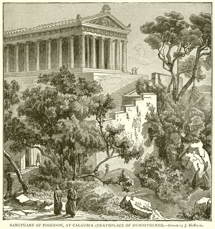 Sanctuary of Poseidon at Calauria (Deathplace of Demosthenes) by English School