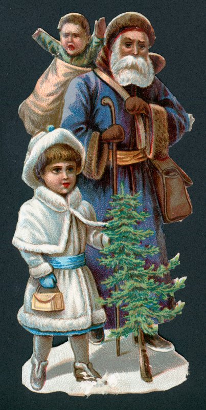 Santa Claus with Children by English School