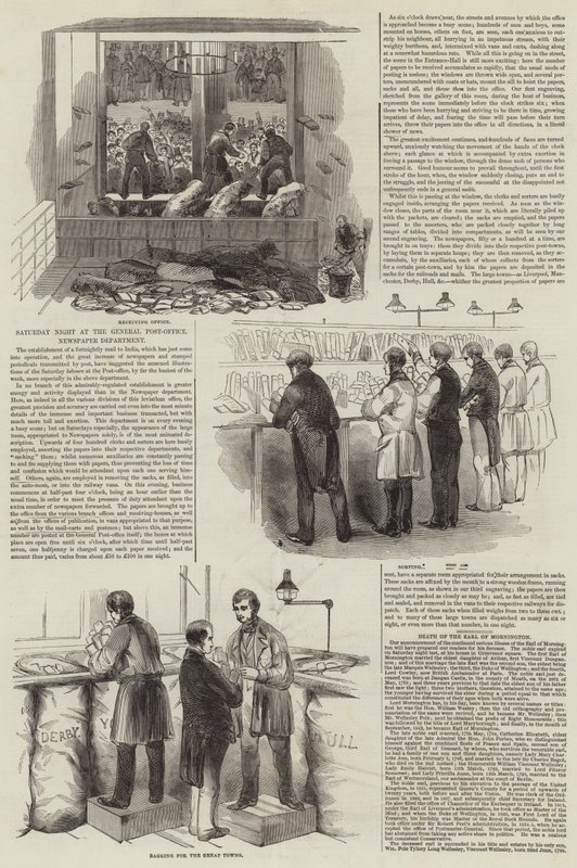 Saturday Night at the General Post-Office, Newspaper Department by English School