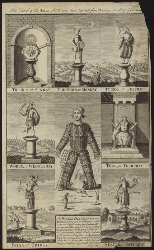 Saxon Idols and the Days of the Week by English School