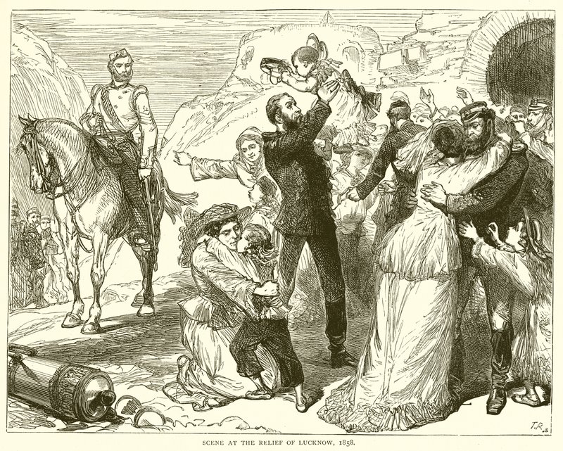 Scene at the Relief of Lucknow, 1858 by English School