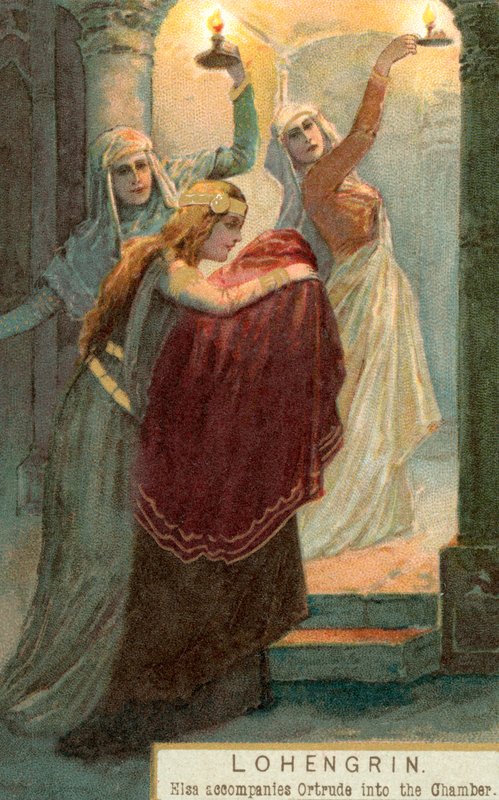 Scene from Lohengrin: Elsa accompanies Ortrude into the chamber by English School