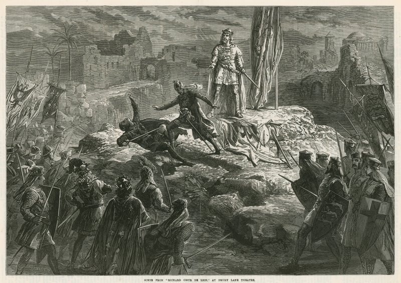 Scene from Richard Coeur de Lion at Drury Lane Theatre by English School