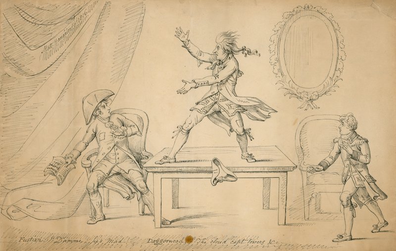 Scene from Sylvester Daggerwood by George Coleman the younger by English School