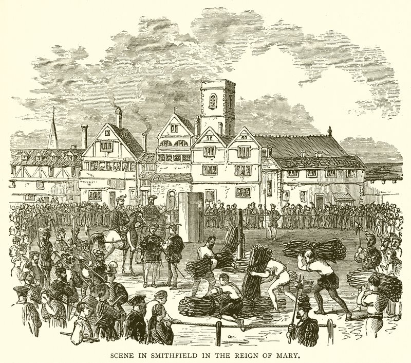 Scene in Smithfield in the Reign of Mary by English School