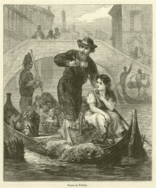 Scene in Venice by English School