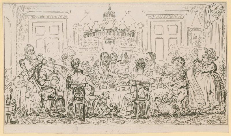 Scene of London life by English School