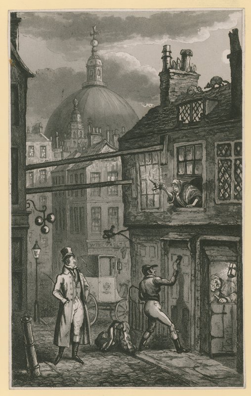 Scene of London life by English School