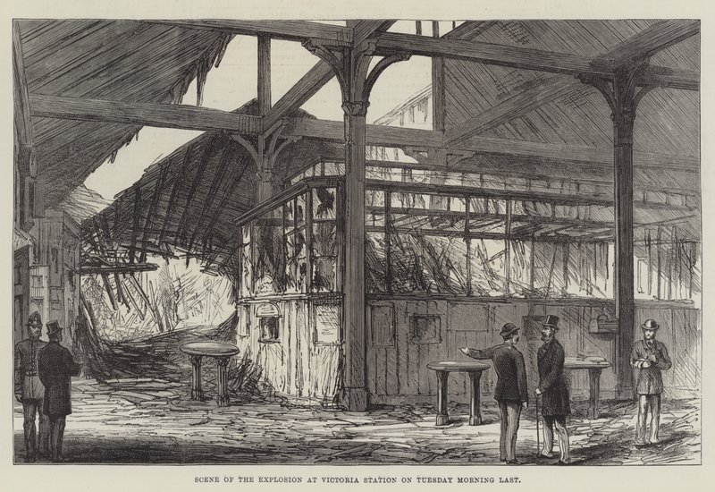 Scene of the Explosion at Victoria Station on Tuesday Morning Last by English School