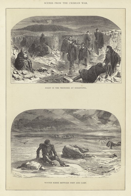 Scenes from the Crimean War by English School