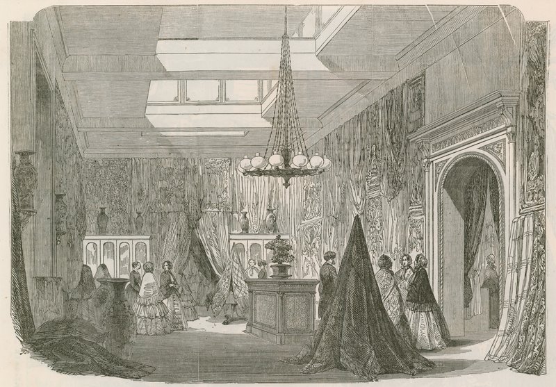 Schomberg House, Pall Mall - the shawl department by English School