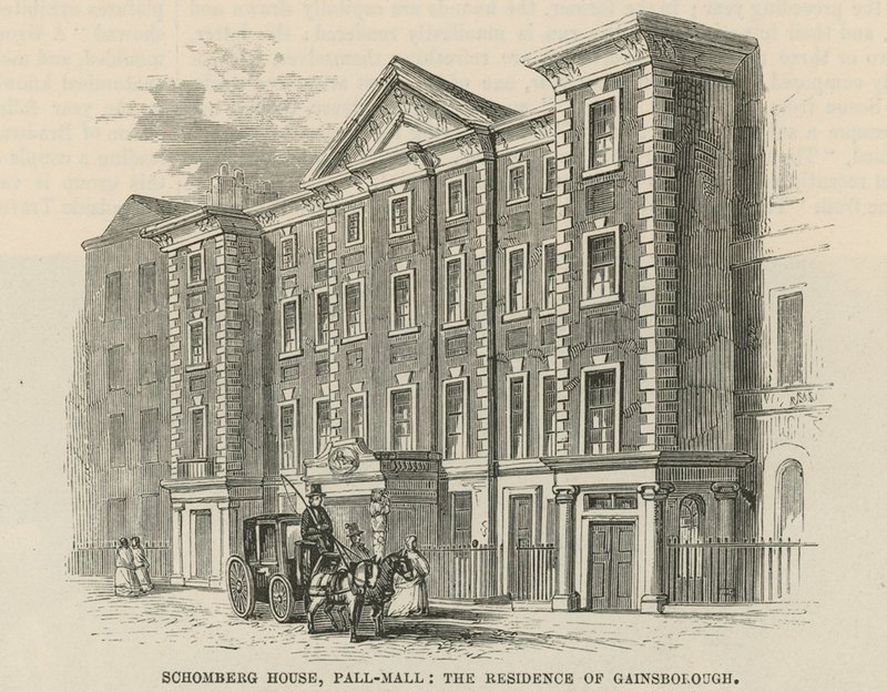 Schomberg House, Pall Mall, London, the Residence of Thomas Gainsborough by English School