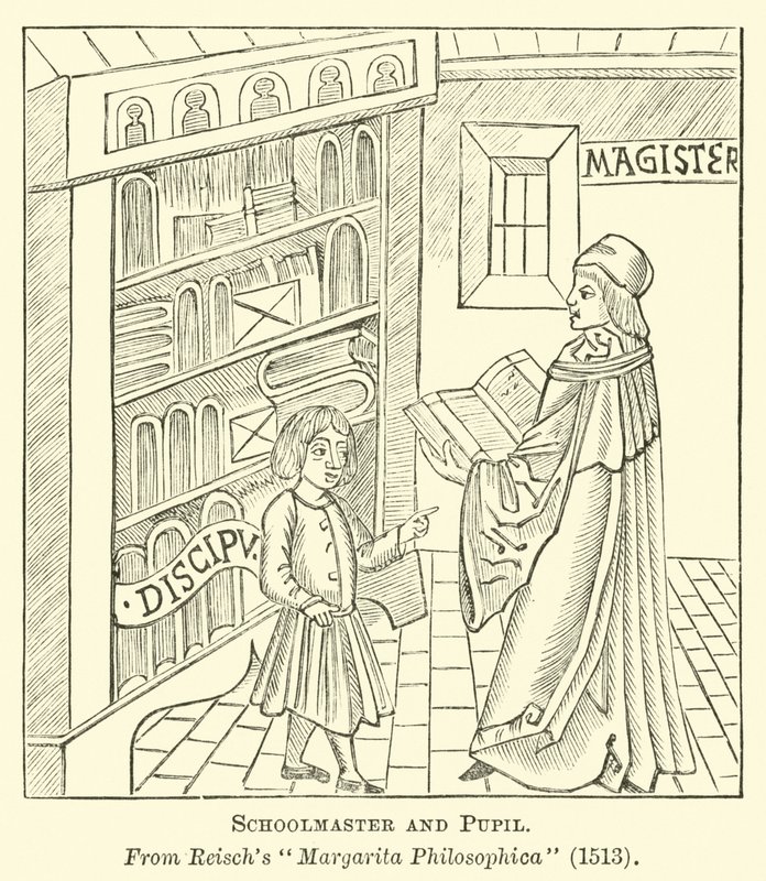 Schoolmaster and Pupil by English School