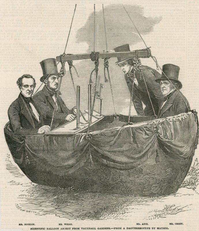 Scientific Balloon Ascent from Vauxhall Gardens, London by English School
