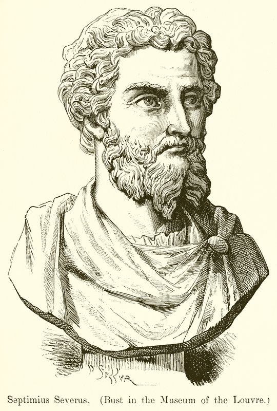 Septimius Severus (Bust in the Museum of the Louvre) by English School