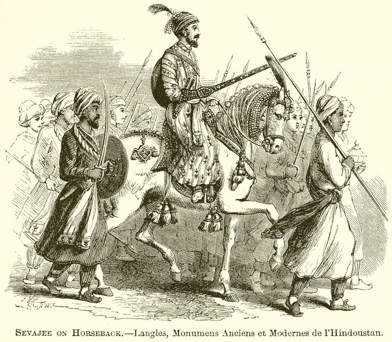 Sevajee on Horseback (Langles, Monumens Anciens et Modernes de l