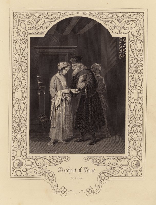 Shakespeare: Merchant of Venice, Act 2, Scene 5 by English School