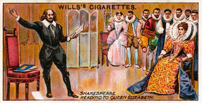 Shakespeare Reading to Queen Elizabeth by English School