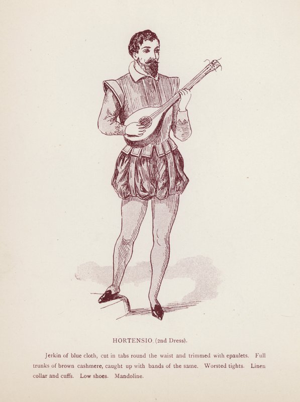 Taming of the Shrew: Hortensio, 2nd Dress by English School