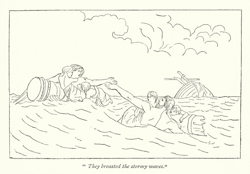 The Comedy Of Errors; The shipwreck of Aegeon and Aemilia by English School