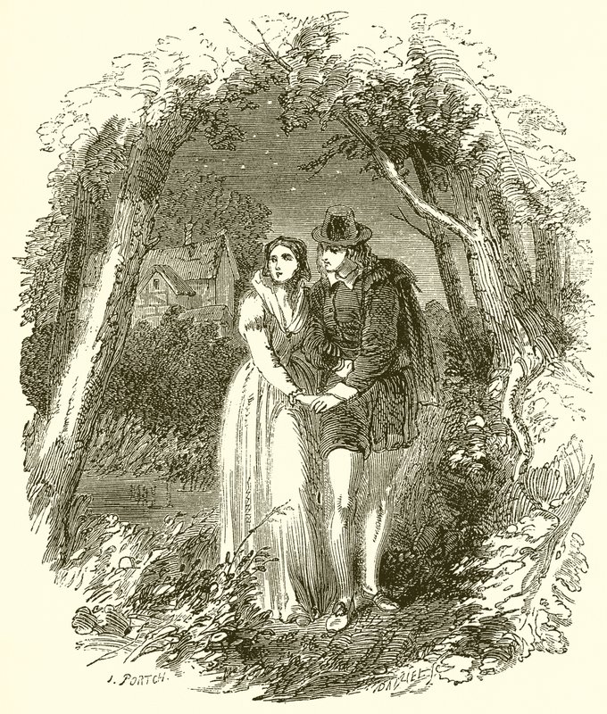 Shakespeare with His Wife to Be by English School