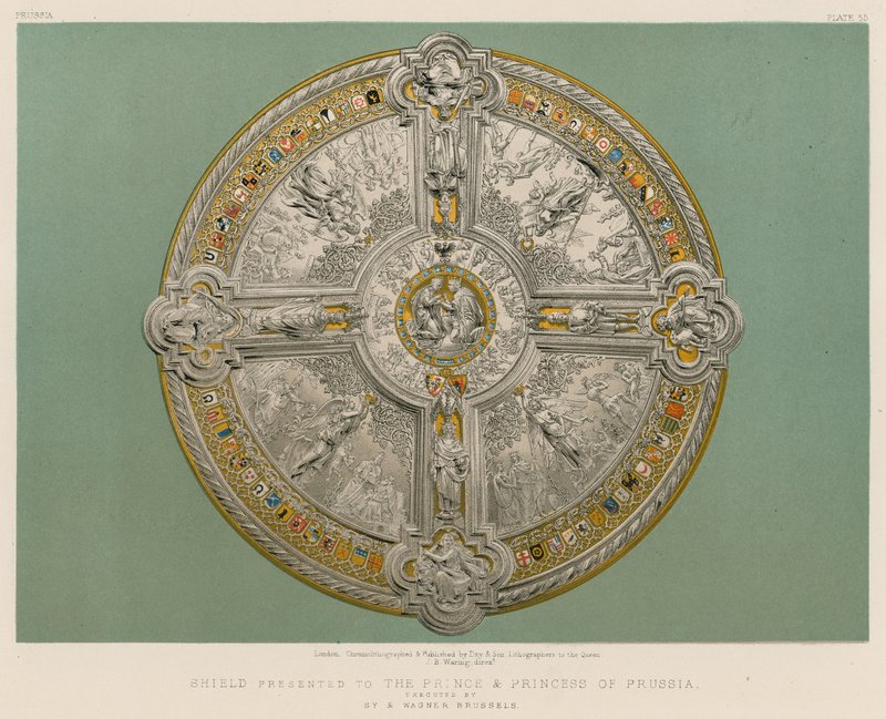 Shield Presented to the Prince and Princess of Prussia Executed by Sy and Wagner, Brussels by English School