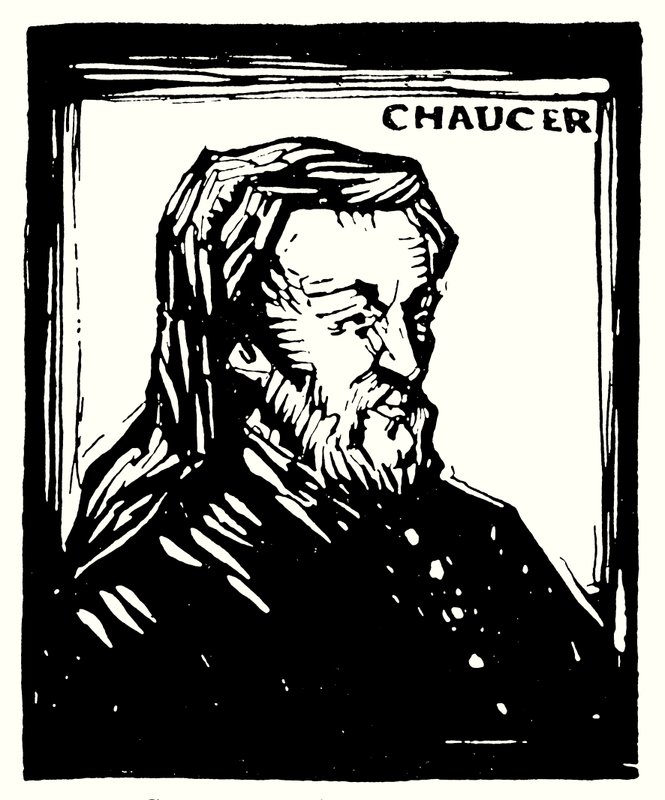 Silhouette Portrait, Geoffrey Chaucer by English School