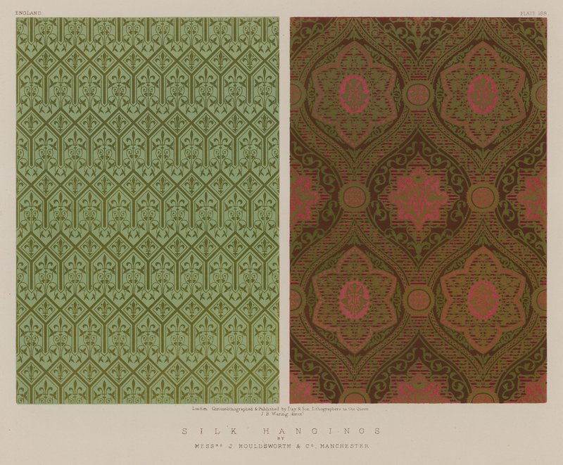 Silk Hangings by English School
