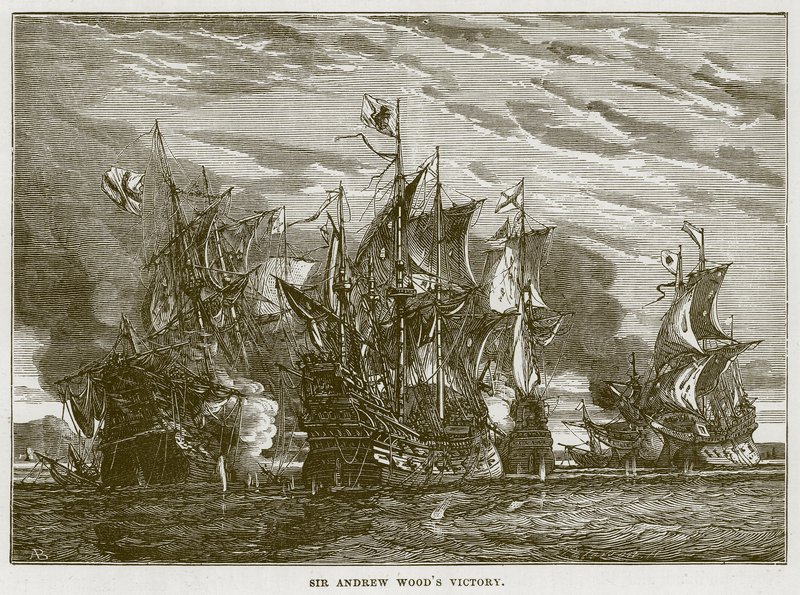 Sir Andrew Woods Victory, illustration from The Sea by F. Whymper by English School