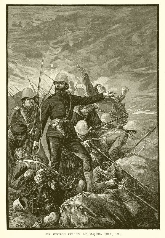Sir George Colley at Majuba Hill, 1881 by English School