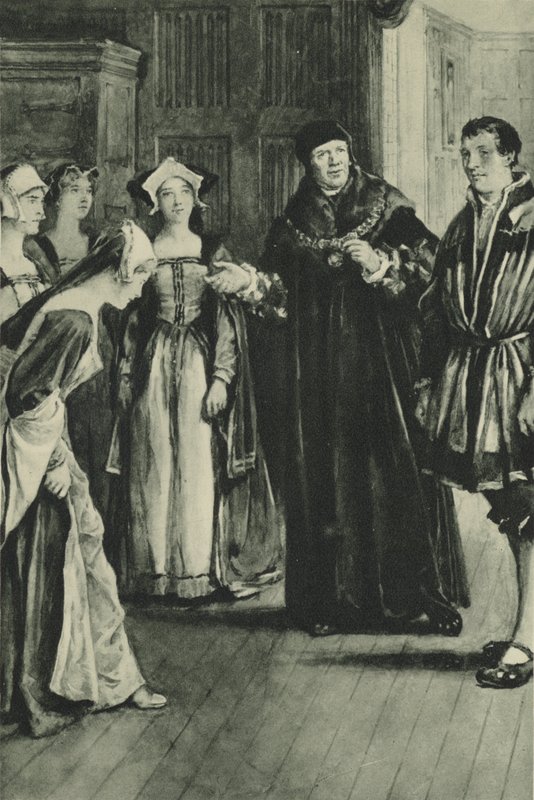 Sir Thomas More brings Holbein Home by English School