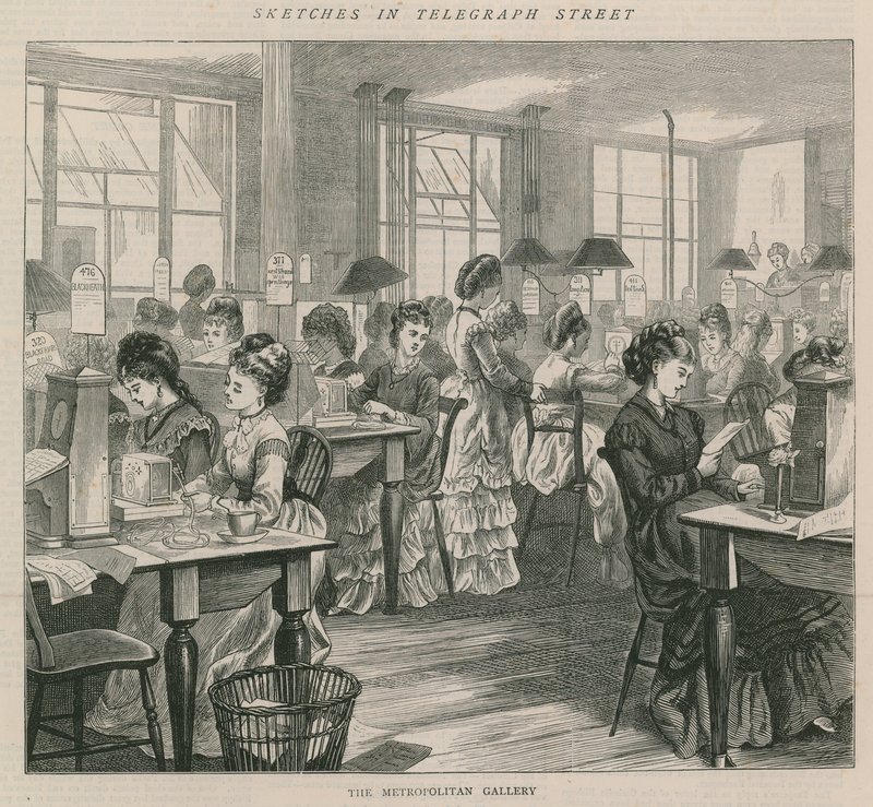 Sketches in Telegraph Street - The Metropolitan Gallery by English School