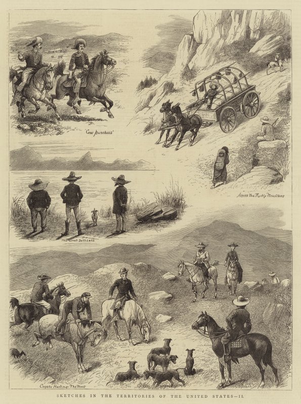 Sketches in the Territories of the United States, II by English School