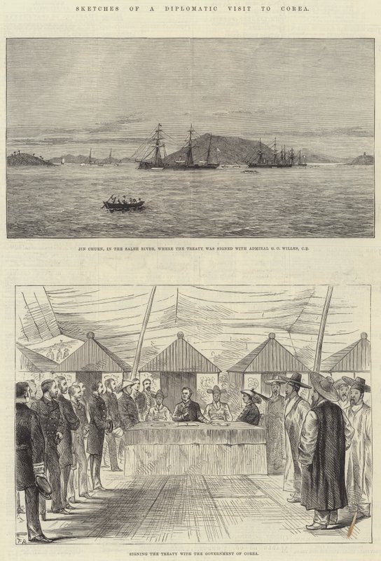 Sketches of a Diplomatic Visit to Corea by English School